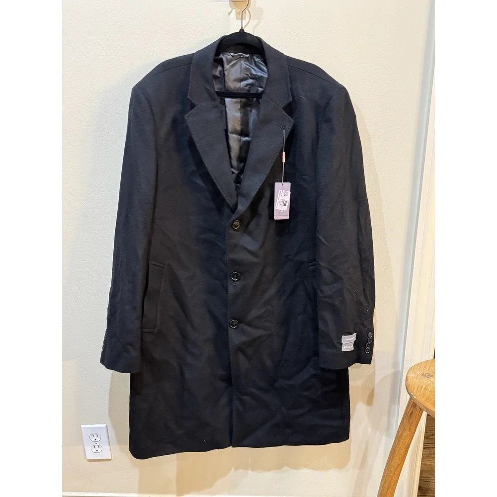 NWT‎ Michael Kors Men's Wool/ Cashmere Blend Lined Coat Size 48L